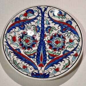 Handmade Turkish Iznik Plate – Güner Kanık – 7” Kütahya Ceramic Wall Dish